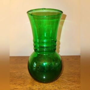 Vintage Green glass vase